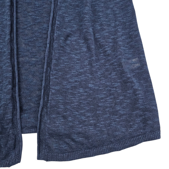 J Jill Cardigan Womens Size Small Blue Open Front Linen Blend Lightweight - Picture 6 of 14